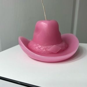 Cowboy Hat Candle - Pink - Handmade 💗